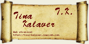Tina Kalaver vizit kartica